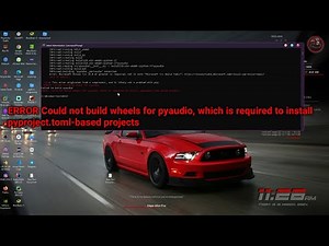 ERROR Could not build wheels for pyaudio, which is required to install pyproject toml based projects