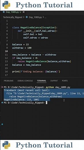Adding Error Messages to Python Exceptions | Python Tutorial