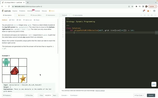 leetcode-63. Unique Paths II - DP