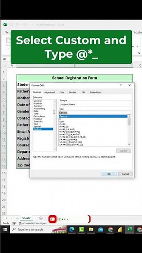 🚀 Create Professional Excel Forms with One Simple Trick! 📋✨ #excel #exceltips