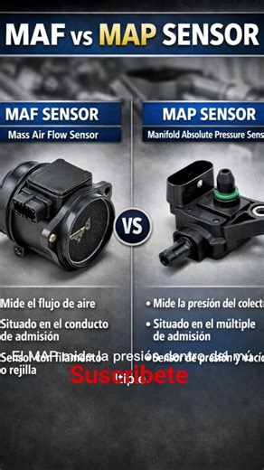 diferencia entre sensores MAF vs MAP #automotriz #mecanicaadomicilio #rodamientosautomotrices