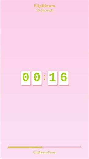 30 Seconds Flip Clock Timer 🌸 #Shorts | FlipBloom