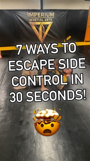 Imperium Martial Arts on Instagram: "7 ways to escape side control in 30s ! #bjj #sidecontrol #escapes #jiujitsu"