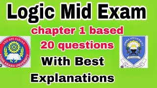 Logic Mid Exam Chapter 1 Based Questions Freshman Ethiopia Remedial By Freshman 6 Mp3 & Mp4 Download