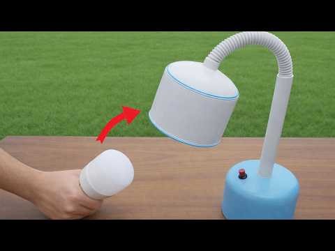 How to Make Rechargeable Table Lamp from Broken LED Bulbs! Amazing DIY.