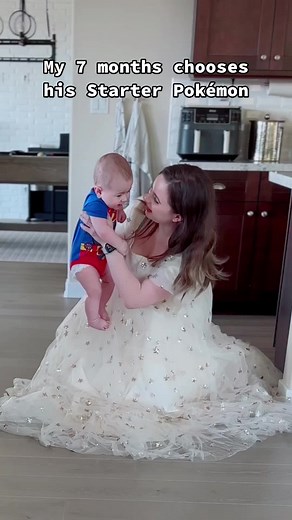 And his Starter Pokémon is… #babypicks #babychooses #pokemon #squirtle #charmander #bulbasaur #trend #momlife #momtrend #suerose