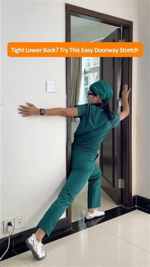 One Easy Doorway Stretch to Gently Loosen Your Lower Back and Hips After a Long Day