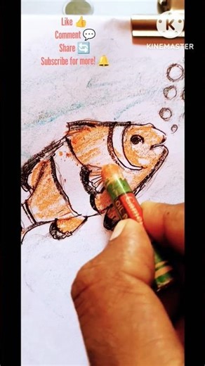 How to Draw a Colorful Fish with Oil Pastels | Easy Art Guide#FishDrawing #OilPastelArt #FishArt