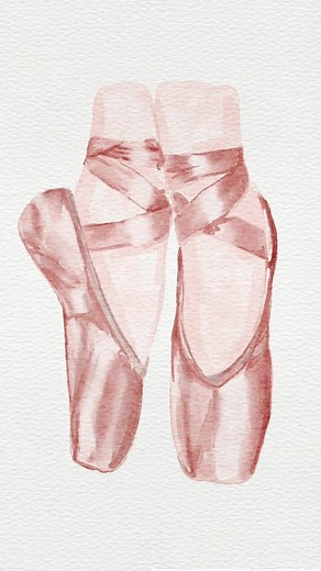 Drawing Pointe Shoes with Watercolor Brushes on Procreate