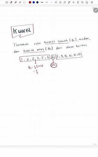 Cara mencari nilai kuartil bawah dan kuartil atas #statistika #kuartil #olimpiadematematika