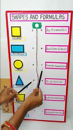 shapes and formulas Maths working model - shorts - craftpiller