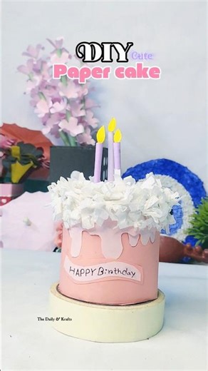 "DIY Easy Cute Paper Cake" 🎂💖 #creativeideas #papercraft #youtubeshorts #cake