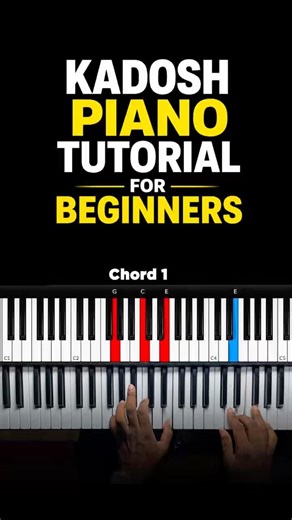 KADOSH PIANO COVER FOR BEGINNERS | Using basic chord progression #pianotutorial