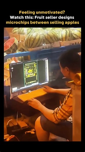A short clip from China shows a fruit seller sketching electronic chip designs at his market stall after hours. There is no confirmed background or project, but the moment resonated because it highlights self-directed learning outside formal labs, offices, or classrooms. Curiosity, repetition, and persistence remain core drivers of technical skill, regardless of setting. Why it matters: Innovation is not confined to institutions. The tools to learn engineering are increasingly accessible, and mo
