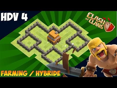 HDV 4 farming / hybride 2020 AVEC LIEN | PROTECTION DES RESSOURCES ET TROPHEES | Clash of Clans