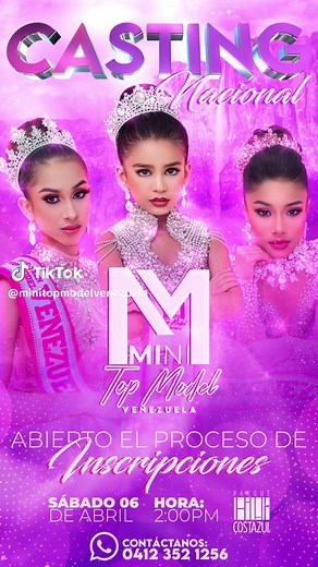 Casting Nacional en la Isla de Margarita para Mini Top Model