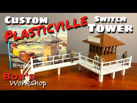 Customizing & Modifying Plasticville Switch Tower cutting in half to make 2 new buildings Lionel MTH