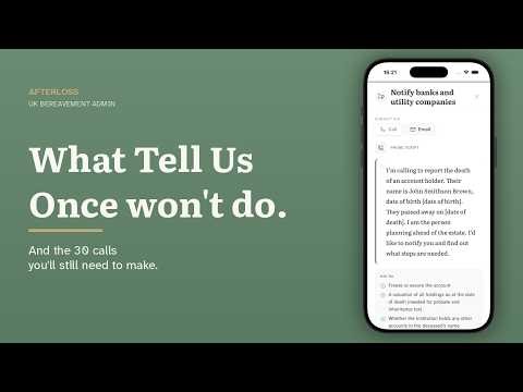Tell Us Once Explained: What It Covers, What It Doesn't (UK Bereavement Guide)