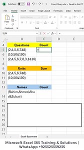 Count / Sum Multiple Values in a Cell (Excel 365 Version) =COUNT(--TEXTSPLIT(MID(B5,2,LEN(B5)-2),{",","&"})) =SUM(--TEXTSPLIT(MID(B10,2,LEN(B10)-2),{",","&"})) =COUNTA(--TEXTSPLIT(MID(B14,2,LEN(B14)-2),{",","&"})) | Excel Basement