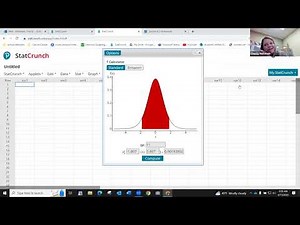 8.3 example with finding p value on statcrunch