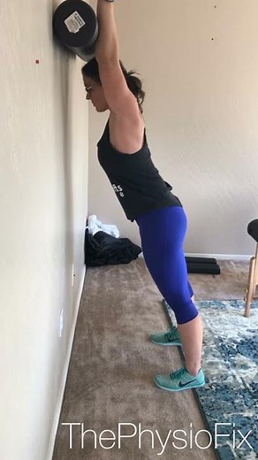 Shoulder mobility /strengthening: serratus wall slides with foam roller