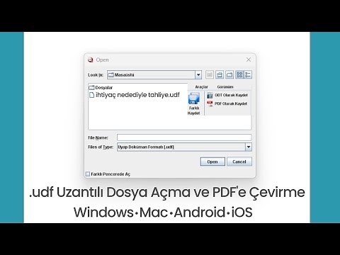 UDF Dosyası Açma ve UDF Dosyasını PDF Çevirme ( UDF To PDF )