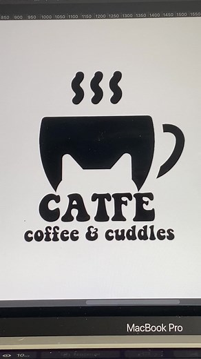 My favourite kind of logos to work on☕️🐈‍⬛ #logo #logos #logodesign #logochallenge #graphicdesign #artist #art #cat #cafe