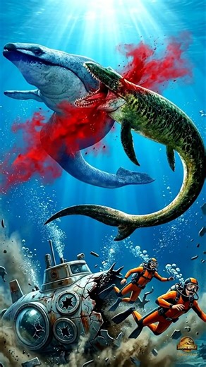 🔥Reptile Arena : Mosasaurus vs Basilosaurus -Jurassic World Evolution 2 #jwe2 #ytshorts