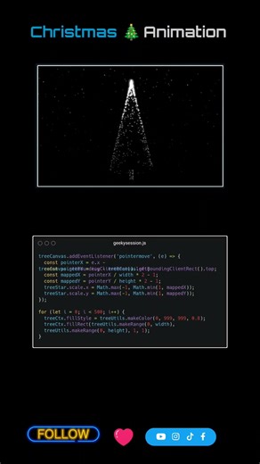 Christmas Tree 🌲 Animation Using #html #css #javascript #cssanimation #webdesign #frontend