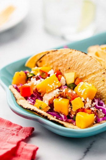 Baja Fish Tacos with Mango Salsa
