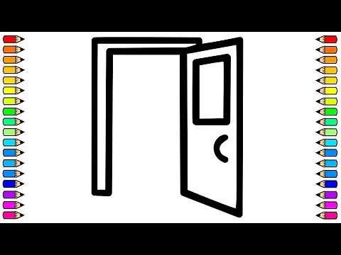 Cómo dibujar una PUERTA 🚪🚪/ Dibujo de PUERTA paso a paso / Dibujos para niños