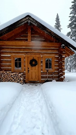 Would You Try a Winter Morning Routine in This Tiny Cabin? A warm stove, quiet surroundings, and a snowy backdrop create the perfect setup for calm habits. | Mountain Cabin