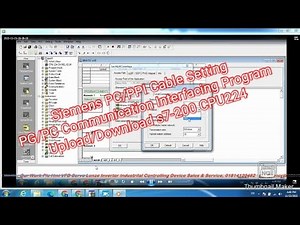 Siemens PC/PPI Cable Setting PG/PC Communication Interfacing Program Upload/Download s7-200 CPU224