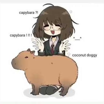capybara?! capybara ?! coconut doggy (meme)