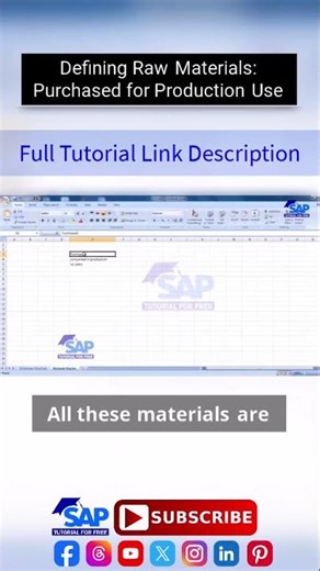 Defining Raw Materials Purchased for Production Use | SAP QM Master Data | QM Material Master Data