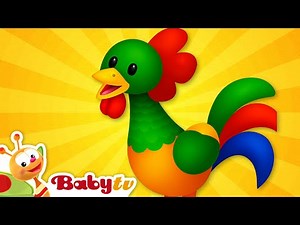 Rooster Animal Sound & Name for Kids 🐓 | Learn with BabyTV