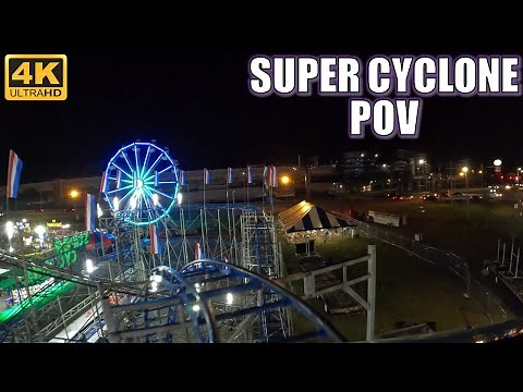 Super Cyclone POV (Front, 4K 60FPS), Dreamland Amusements Interpark Zyklon Coaster | Non-Copyright