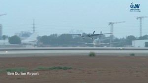 1K views · 352 reactions | IAI Makes History with its Heron UAV Landing at Ben Gurion Airport via Remote Control. The Heron UAV is the first in the world to land at an international airport and integrate into the airspace alongside commercial flights. | IAI- Israel Aerospace Industries | Facebook