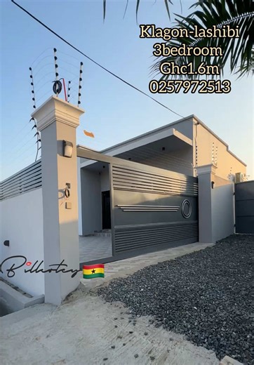 3-Bedroom Bungalow for Sale – Klagon, Lashibi Available is a well-built 3-bedroom down house located in the quiet and developing Klagon–Lashibi area. The property offers a functional layout, good room sizes, and a spacious compound suitable for comfortable family living. Price: GHS 1,600,000 This home is ideal for buyers seeking a solid residential property within close reach of Spintex and other major amenities. ⸻ 📞 Call/WhatsApp: 0257972513 📧 property@billcoteyhomes.com 🌐 www.billcoteyrealt