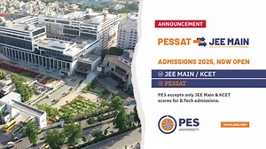 1.1K reactions | PES University to use only JEE Main & KCET scores for B.Tech admissions from AY 2025. No PESSAT (PES Scholastic Aptitude Test) from 2025. | PES University | Facebook