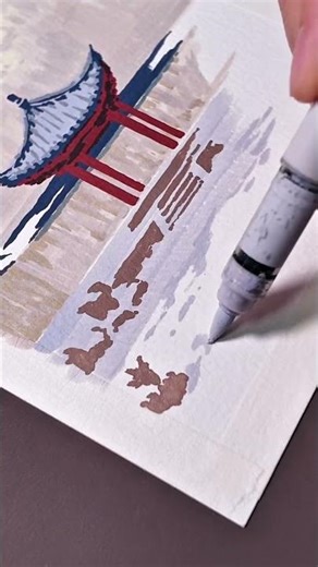 Mastering Landscapes with Croma: A Step-by-Step Guide # #acrylicmarkers #acrylicscenery