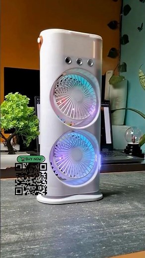 ❄️ Dual Spray Fan | Mini Air Cooler Fan | Best Portable Cooling Fans! 🌬️🔥| Box Fan #cooler #miniac
