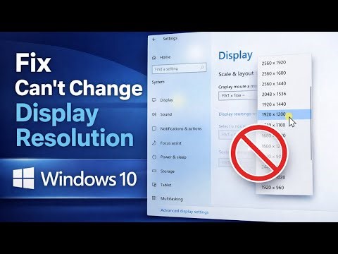 Fix Can't Change Display Resolution Windows 10 ( in 2 Minutes )