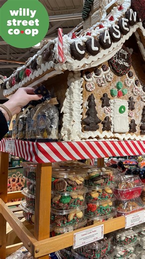 December 4th is National Cookie Day! The Clasen's Bakery holiday cookie displays are standing tall in all 3 stores. We asked them to give us some fun facts about their quintessential gingerbread houses that crown each cookie display, and they did not disappoint. 🍪 5 pounds of gingerbread, cookies, and icing is used on each house. 🍪 Each house takes roughly 6 hours to decorate. 🍪 You can smell the gingerbread when you walk by the houses. 🍪 Each gingerbread house takes 15 hours of work by the 