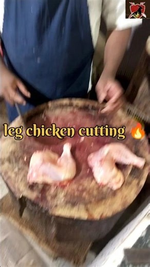 Leg chicken cutting 🔥 till end 💯#shorts#food #legpiecefry #chicken #meat #ytshorts#meatmarket