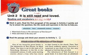 外研版九年级上册MODULE 7 UNIT 2 课文讲解（1）