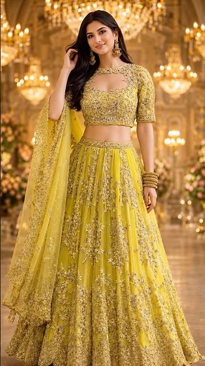 Royal Yellow Lehenga Look ✨ Bridal Glam Outfit Ideas 2026 💛 #wedding #ootd #trending #fashioninspo