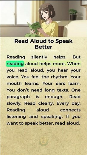 Why Reading Aloud Helps You Speak English | English Reading and Listening Practice #Learnenglish
