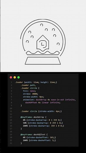 🔄 Minimal SVG Loading Animation 💻No JS. Just CSS Magic ✨ #uianimation #flstudio