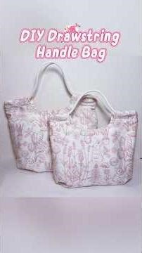 DIY Drawstring Handle Bag Tutorial 🌸 Cute, simple, and handmade #tips #sewing #tricks